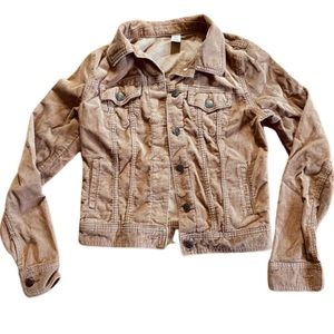 Old Navy, women’s corduroy jacket, tan color, size XS